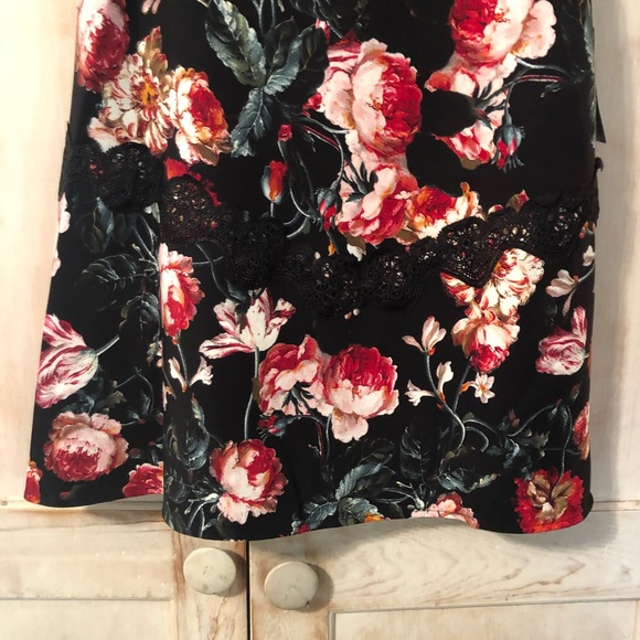 🌺🌼Chelsea28 Blk Foxie Floral Fit & Flare Mini Dress - Picture 8 of 14